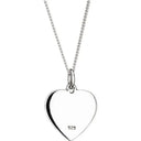 Scottish Thistle Heart Pendant in Sterling Silver Back View Gaelsonng
