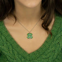 Handcrafted Enamel Clover Pendant  Lifstyle Gaelsong
