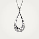 Celtic Goddess Teardrop Pendant in Silver