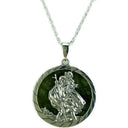 Saint Christopher Silver Connemara Marble Pendant Studio Gaelsong

