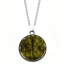 Authentic Connemara Marble Reversible Celtic Pendant Triskele Knot Back View Gaelsong