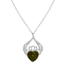 Connemara Marble Heart Irish Claddagh Pendant Gaelsong