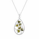 Heart Shaped Connemara Marble Shamrock Pendant Gaelsong