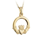 Gold Plated Irish Claddagh Pendant Gaelsong