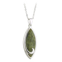 Connemara Marble & Rhodium Irish Necklace Gaelsong