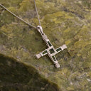 Silver & Connemara Marble Saint Brigid's Cross Lifestyle Pendant 