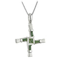 Silver & Connemara Marble Saint Brigid's Cross studio Pendant 