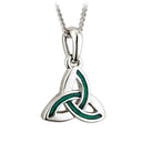 Rhodium Plated Trinity Knot Enamelled Pendant Gaelsong