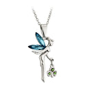 Fairy Pendant with Irish Shamrock & Crystals Gaelsong