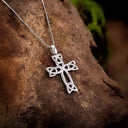 Celtic Cross Silver Pendant with Chain Gaelsong