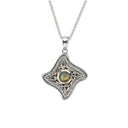 Two-Tone Gold Labradorite Celtic Star Pendant Gaelsong