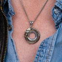 Round Celtic Weave Dragon Pendant Gaelsong