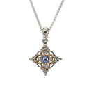 10K Gold Celtic Peacock Pearl Pendant Gaelsong