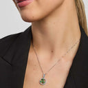 Silver Crystal Irish Shamrock Necklace Lifestyle Gaelsong