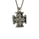 Oxidized Silver Bikers Cross Necklace Gaelsong