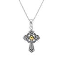 Sterling Silver & 18K Gold Celtic Cross Pendant Gaelsong