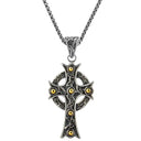 Women's Sterling Silver & 18K Gold Celtic Cross Necklace Gaelsong