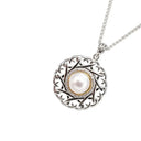 Two Tone Celtic Rare Pearl Necklace studio Gaelsong