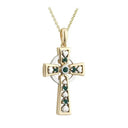 14K Emerald Celtic Cross Gaelsong
