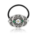 J40023 White Rose of Scotland Hair Tie Studio Gaelsong