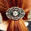 J40023 White Rose of Scotland Hair Tie Gaelsong