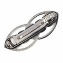 J40030 Celtic Knotwork Hair Barrette Made of Pewter Back View Gaelsong