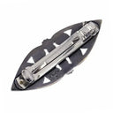 J40040 Vintage Fleur de Lis Pewter Hair Barrette Back View Gaelsong
