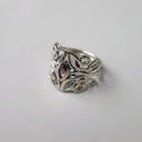 J40907 Sterling Silver Amethyst Celtic Guardian Angel Ring Gaelsong