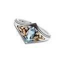 Two Tone 10K Gold Topaz Trinity Ring Studio Gaelsong