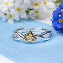 Infinity Celtic Knot Ring with Gold Accents Gaelsong