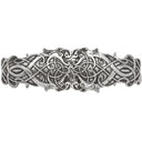 Handmade Pewter Celtic Dragon Barrette Front View Gaelsong
