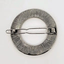 Round Celtic Knotwork Barrette Back View Gaelsong