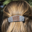 Leather Celtic Knotwork Hair Barrette Lifestyle Gaelsong