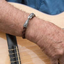 J50004 Handcrafted Celtic Braided Leather Bracelet Brown Gaelsong
