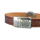 J50156 Leather Bracelet, Round Medallion Gaelsong
