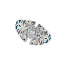 Enameled Celtic Butterfly Ring Studio Side View Gaelsong

