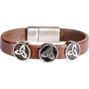 Handmade Leather Trinity Bracelet Gaelsong
