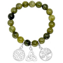 Connemara Marble Celtic Charm Bracelets Light Green Gaelsong