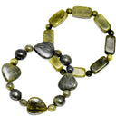 Nugget Style Connemara Marble Stretch Bracelet Gaelsong