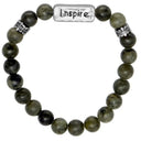 Connemara Marble Irish Beaded Bracelet with Message Inspire Gaelsong