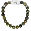 Connemara Marble Irish Beaded Bracelet with Message Joy Gaelsong