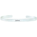Silver-Tone Engraved Irish Word Bangle - Daughter Gaelsong
