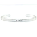 Silver-Tone Engraved Irish Word Bangle - Mother Gaelsong
