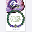 Connemara Marble Stretch Bracelet with Crystals & Charms Amethyst Gaelsong