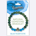 Connemara Marble Stretch Bracelet with Crystals & Charms Blue Gaelsong