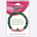 Connemara Marble Stretch Bracelet with Crystals & Charms Pink Rose Gaelsong