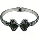 Silver Plated Celtic Knotwork Bangle with Marbles Gaelsong