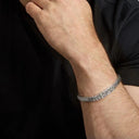 Men's Trinity Knot Silver Bracelet front view Gaelsong