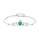 Sterling Silver Bangle with Irish Claddagh Gaelsong