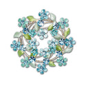 J60043 Forget-Me-Nots Crystal Brooch On Gaelsong